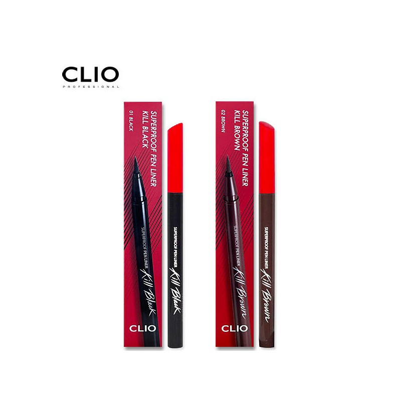 Clio a클리오 수퍼프루프 펜라이너 킬 블랙/브라운 택1 [펜라이너 킬블랙] aClio