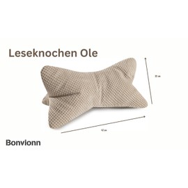 Bonvionn Ole Reading Bone Ergonomic Shape Neck or Lumbar Support Flexible (Natural)