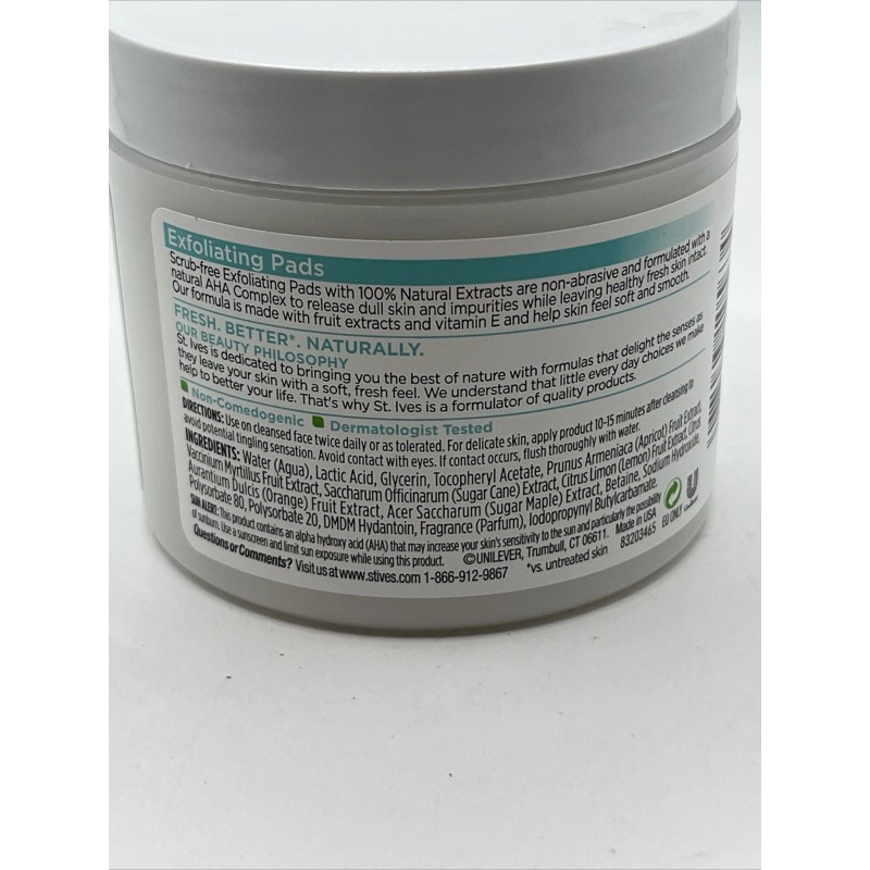 St. Ives Daily Exfoliating Pads - 1 New Sealed Jar