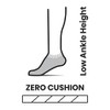Smartwool Men's Run Zero Cushion Low Ankle Socks, Medium Gray