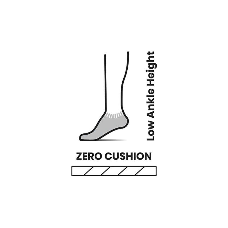 Smartwool Men's Run Zero Cushion Low Ankle Socks, Medium Gray
