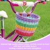 Rainbow Stripe Bicycle Basket, PP Material Oycle Organizer, for Most