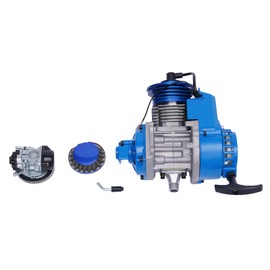 2 Stroke Racing Engine Motor Complete 2-Stroke 49cc Single Cylinder Racing Engine for Pocket Bike Dirt Quad ATV Mini Pit Bike Blue