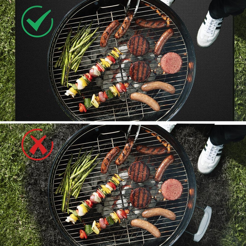 RONGTAI 36" x 48" Heat Resistant Under Grill Mats, Fireproof