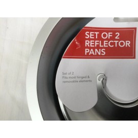 Robinson Set of Two Reflector Pans,1- 6 inch & 1- 8 inch, for hinged & Removable elements