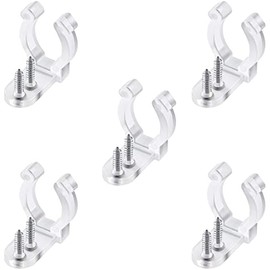 50 Pack Rope Light Clips Clear- Heavy Duty 1/2 Inch Invisible Mounting Clips for Outdoor Christmas Lights, Party LED Strips, Deck, Brick (with 100 Screws)