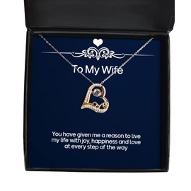 Mugart Useful Wife, You Have Given me a Reason to Live My Life with Joy, Happiness, Inappropriate Love Dancing Necklace for Wife from Husband