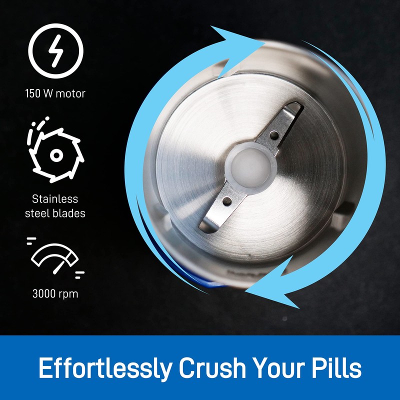 Electric Pill Crusher Grinder - Fine Powder Electronic Pulverizer for