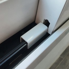 Slim White Medium Sliding Door/Window Frame Stopper White 2ea