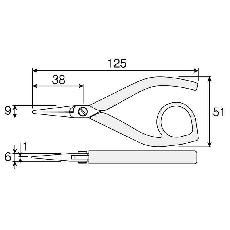 ホーザン(HOZAN) 精密プライヤー 0.08mmφの極細銅線も先端でしっかりキャッチ 静電気対策仕様 P-51