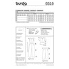 Burda Jumpsuit Sewing Pattern 6516, Sizes 8-20, Multi-coloured