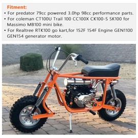 JOIQEXJ 98cc Carburetor Carb for Predator 79cc 97cc 100cc 3HP for Coleman CT100U CC100X SK100 for 152F 154F 156F Sportsman GEN1100 GEN2000 Generator Pump Water Parts Mini Bike Go Kart Scooter