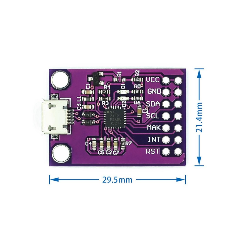 Gokelomg 2X CP2112 CCS811 Debug Board USB zu SMBus/I2C Kommunikationsmodul