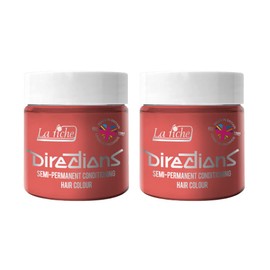 2x La Riche Directions Semi-Permanent Hair Color 100ml Tub - Peach