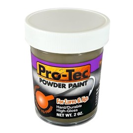 Pro-Tec Powder Paint for fishing Lures Jigs and Lures Fishing Lure Paint Jig Head Fishing Paint, Fishing Lure Paint High Gloss Powder Coating Paint, 2 Ounce (Pro-Tec Matte Green Pumpkin 2oz)