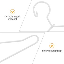 MILISTEN Wire Hangers Metal Doll Hangers 20pcs Metal Doll Clothes Hanger Mini Doll Hanger Doll Dress Outfit Holders Miniature Accessories for Doll Closet White Mini Clothes Hanger Metal Coat Hanger