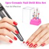 7pcs Ceramic Nail Drill Bits Set Pedicure & Manicure Drill