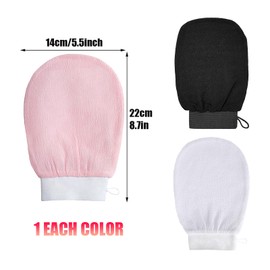 DKDDSSS 6 Pcs Exfoliating Gloves Exfoliating Mitt, Shower Gloves, Body Scrub Glove, Exfoliation Scrubbing Mitt, Body Exfoliator Mitts, Body Scrub Gloves, Body Scrub Mitt, Bath Gloves Exfoliating