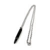 VersaKits Bullet Pendant Necklace for Men Black Stainless Steel Punk