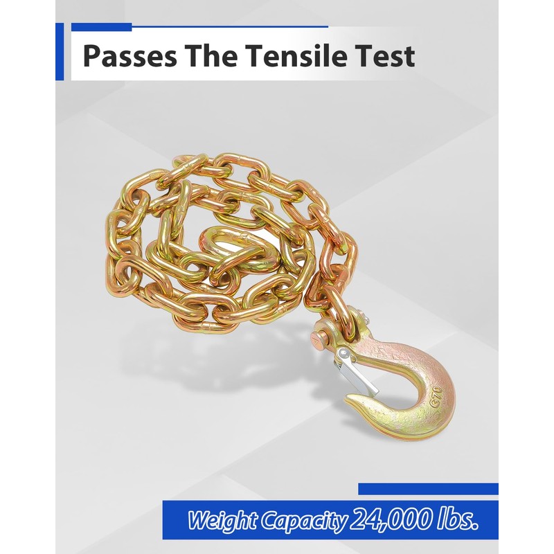 MEPARERI Ultimate Connection 5th Wheel Trailer Safety Chains with Hooks,Safety