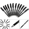 WONOLO 12PCS 0.5mm Erasable Pen Black Gel Ink Roller Ball