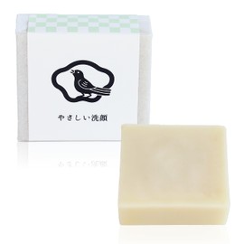 Sanriku Soap Koubou KURIYA Gentle Facial Cleansing, 1 Pack, 3.2 oz (90 g) (Additive-Free, Hypoallergenic, Skin-friendly, Soap, Moisturizing, Fragrance-Free, Sensitive Skin, Dry Skin, Organic, Natural Materials, Cold Processing, Solid)