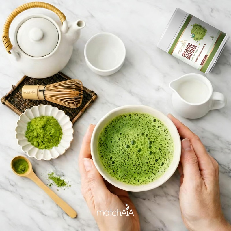 MatchAiA Organic Ceremonial Matcha Green Tea Powder - Superior Ceremonial