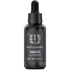 mySecretOil Tamanu Oil 50 ml #Stretch Marks - 100% Natural & Cold Pressed - Tamanu Oil Ideal for Skin Care and Wound Treatment