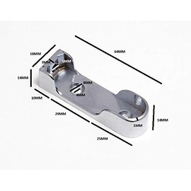 2 x Chrome Plated Metal Oval Cabinet Sockets 65mm Long for 16mm Bar