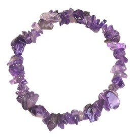 Gemstone Bracelet for Men and Women | Gemstone Stretch Bracelet | Healing Stone Jewellery Bracelet | Gemstone Beads Bracelets in Many Types of Stone (Amethyst)