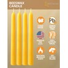 Hyoola 10" Beeswax Taper Candles - 10 Hour Burn Time