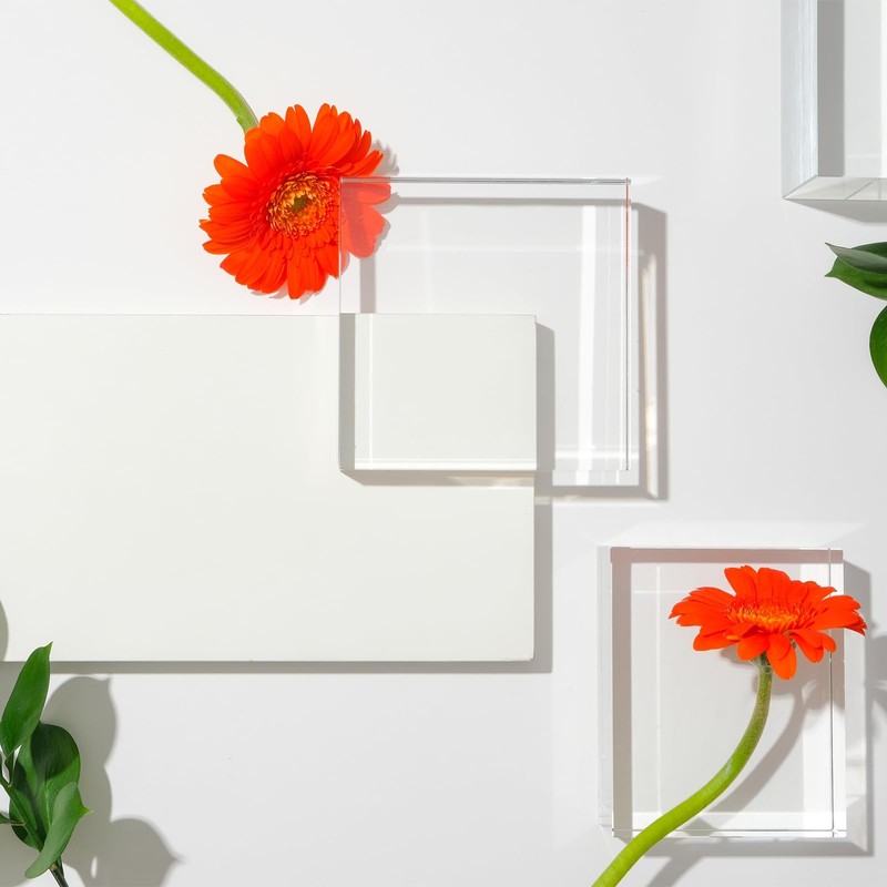 sourcing map 2pcs Acrylic Cylinder Display Blocks, 40 x 60
