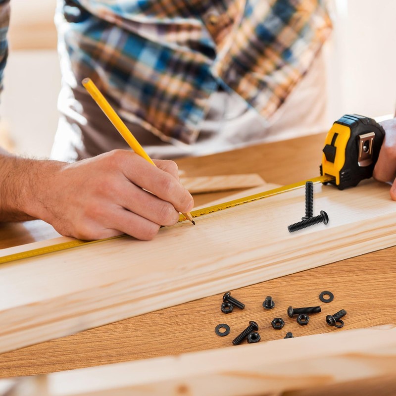 M4 600 pieces black hexagon socket cap screws, threaded screws