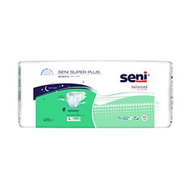 Seni Super Plus Briefs Large, 75 Count