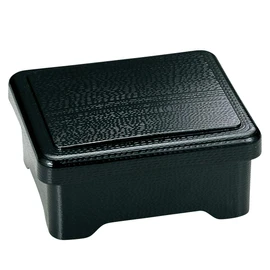 Fukui Craft 5-734-1 Heavy Box, Black, 6.5 x 5.6 x 1.9 inches (16.5 x 14.2 x 4.8 cm), Eel Vessel, PBT Wood Grain Bowl Weight, Vermilion Black