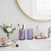 Tonxus Toothbrush Holders for Bathrooms, Purple Glass Toothbrush Holder and