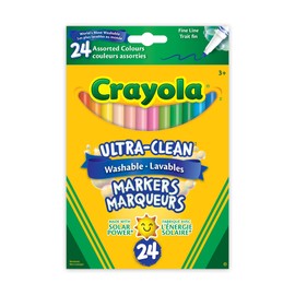 Crayola : 24 Washable Fine line Markers (Bilingual)
