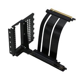 GIGA-MEGA PCIe X16 GEN4 Riser Cable PCIe 4.0 with GPU Vertical Mount Bracket for RTX4080, RTX4090 (Black)