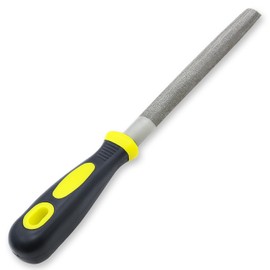 DekoTech 6-Inch Half-Round File with Ergonomic Anti-Slip Handle – High Carbon Steel Hand Tool for Precise Shaping, Deburring, and Smoothing on Wood, Plastic, Metal, and 3D-Printed Surfaces
