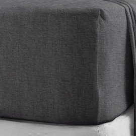 KHIM® 100% Soft Brushed Cotton Flannelette | 16Inch/40CM Extra Deep Fitted Sheets | Single - Charcoal