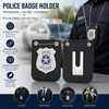 2 Pcs Police Badge Set with Chain and Belt Clip