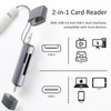 USB3.0 USB-C SD Card Reader, 2-in-1 Wansurs Aluminum Alloy Memory