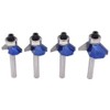 Gasea 4pcs 1/4" Shank 45 Degree Chamfer Router Bits Bevel