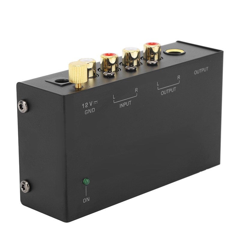 Phono Preamplifier AC Metal 100‑240V Sound Record Player Preamplifier for