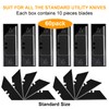 Harita 60 pcs Utility Knife Blades, Blackened SK-2 Razor Blades