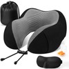 CloudBliss Travel Pillow Premium Memory Foam, Comfortable & Supportive Neck