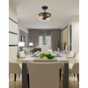 EAPUDUN Semi Flush Mount Ceiling Light, 2-Light Modern Light Fixture