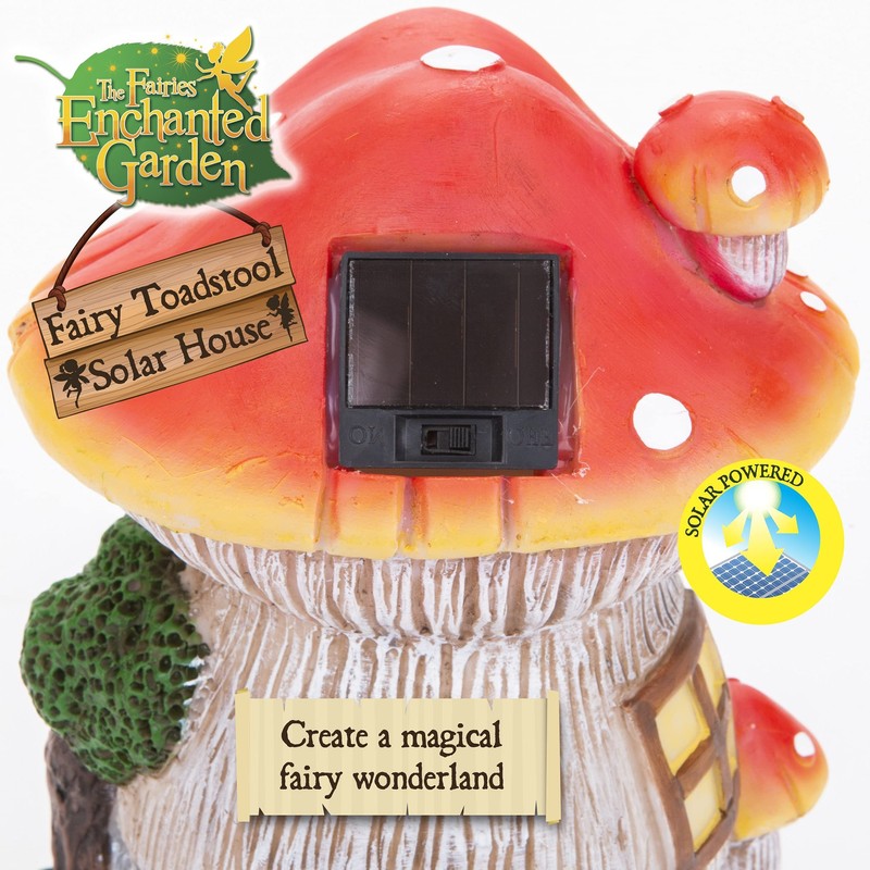 VFM - Toadstool Solar House, Fairy Garden Ornament