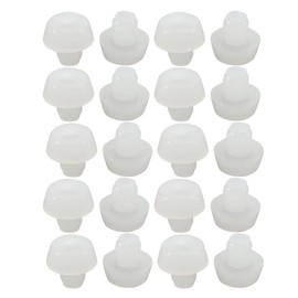 sourcingmap 20pcs 6mm White Rubber Round Plug Chair Table Furniture Leg Cap Covers Protector