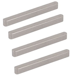 sourcing map Set of 4 304 Stainless Steel Key Holder 50 mm x 5 mm x 5 mm Silver Tone DE